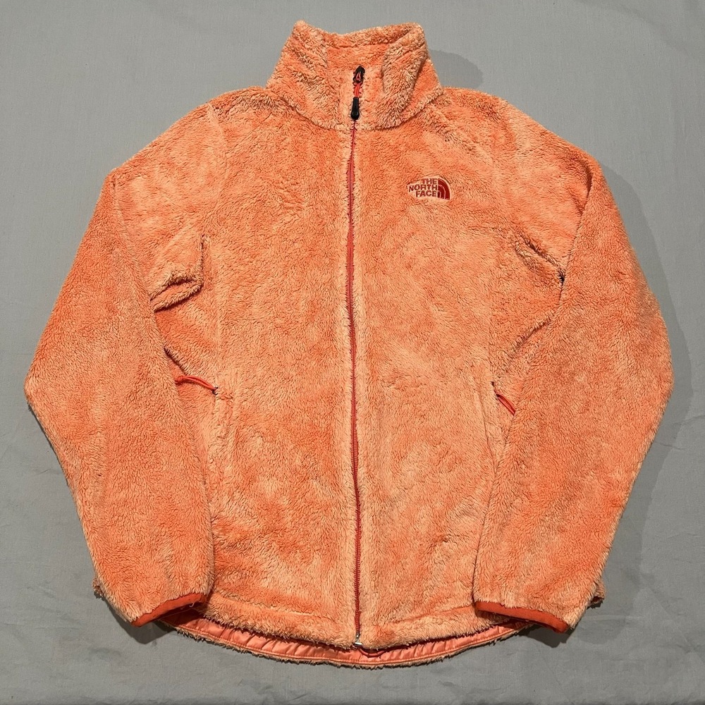 The North Face Womens Orange Peach Osito Cozy Fleece Full Zip Jacket Size S